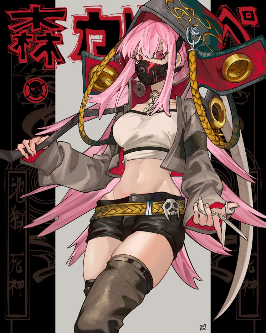 mori calliope (hololive and 1 more) drawn by ninochuu