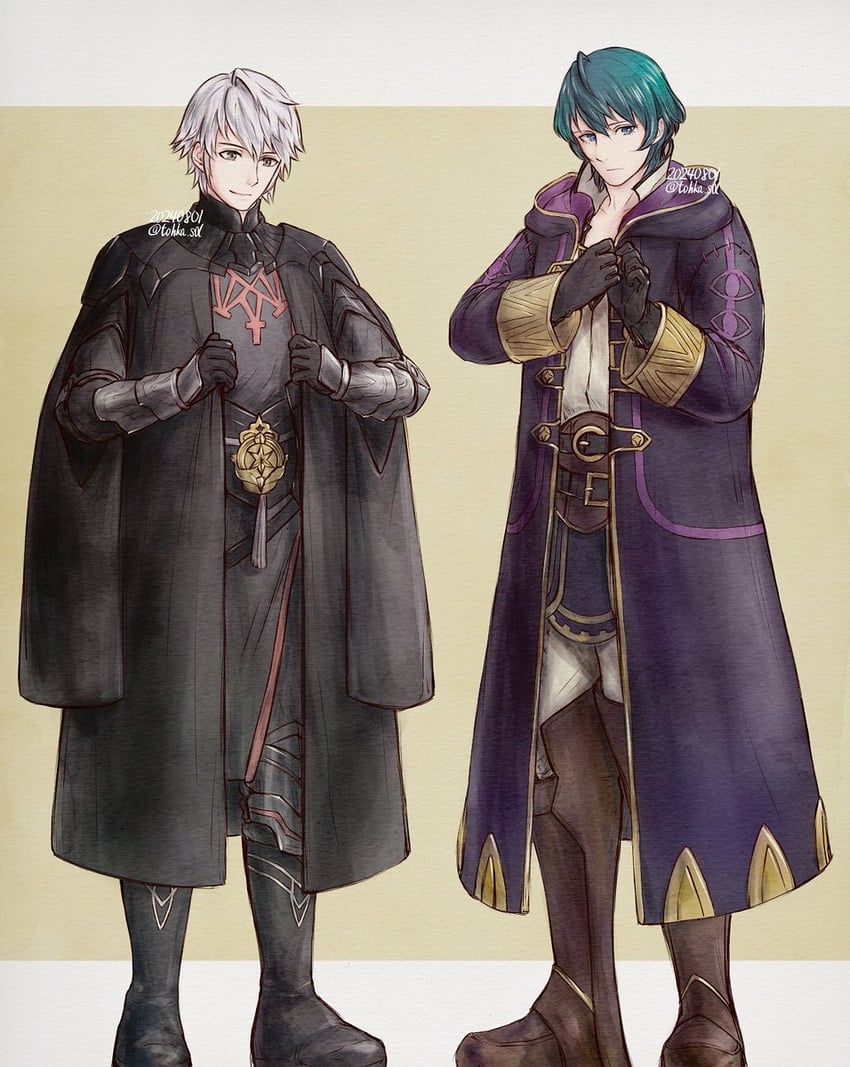 male byleth and male robin (fire emblem and 1 more) drawn by tohka_sd