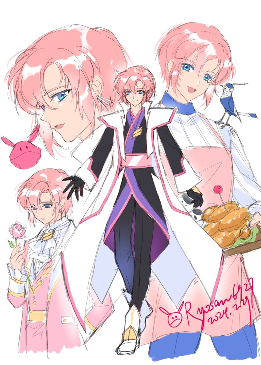 haro and lacus clyne (gundam and 3 more) drawn by tsuna2727