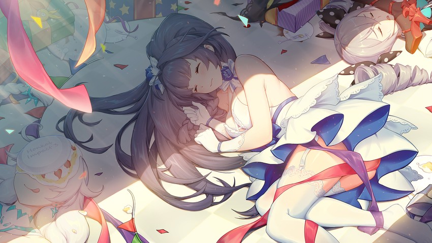 kiana kaslana, raiden mei, bronya zaychik, murata himeko, and homu (honkai and 1 more) drawn by hayate_(leaf98k)