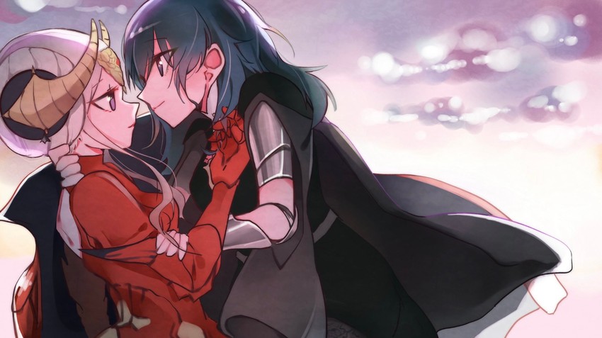 female byleth and edelgard von hresvelg (fire emblem and 1 more) drawn by kapu_(gxjn7247)