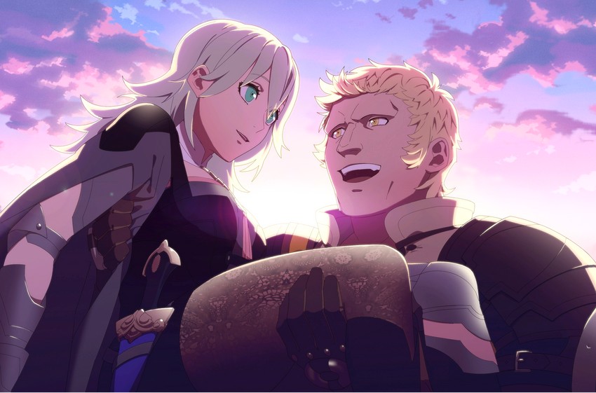 female byleth and raphael kirsten (fire emblem and 1 more)