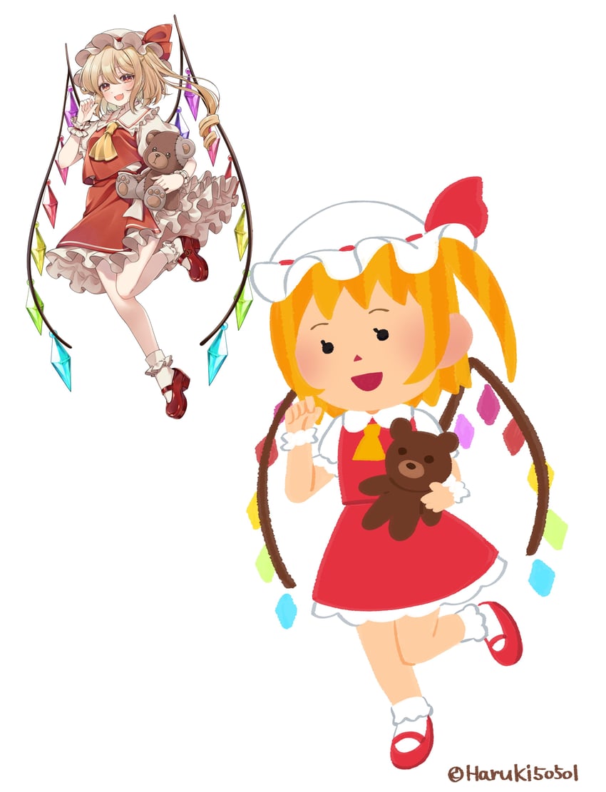flandre scarlet (touhou and 1 more) drawn by haruki_(colorful_macaron)