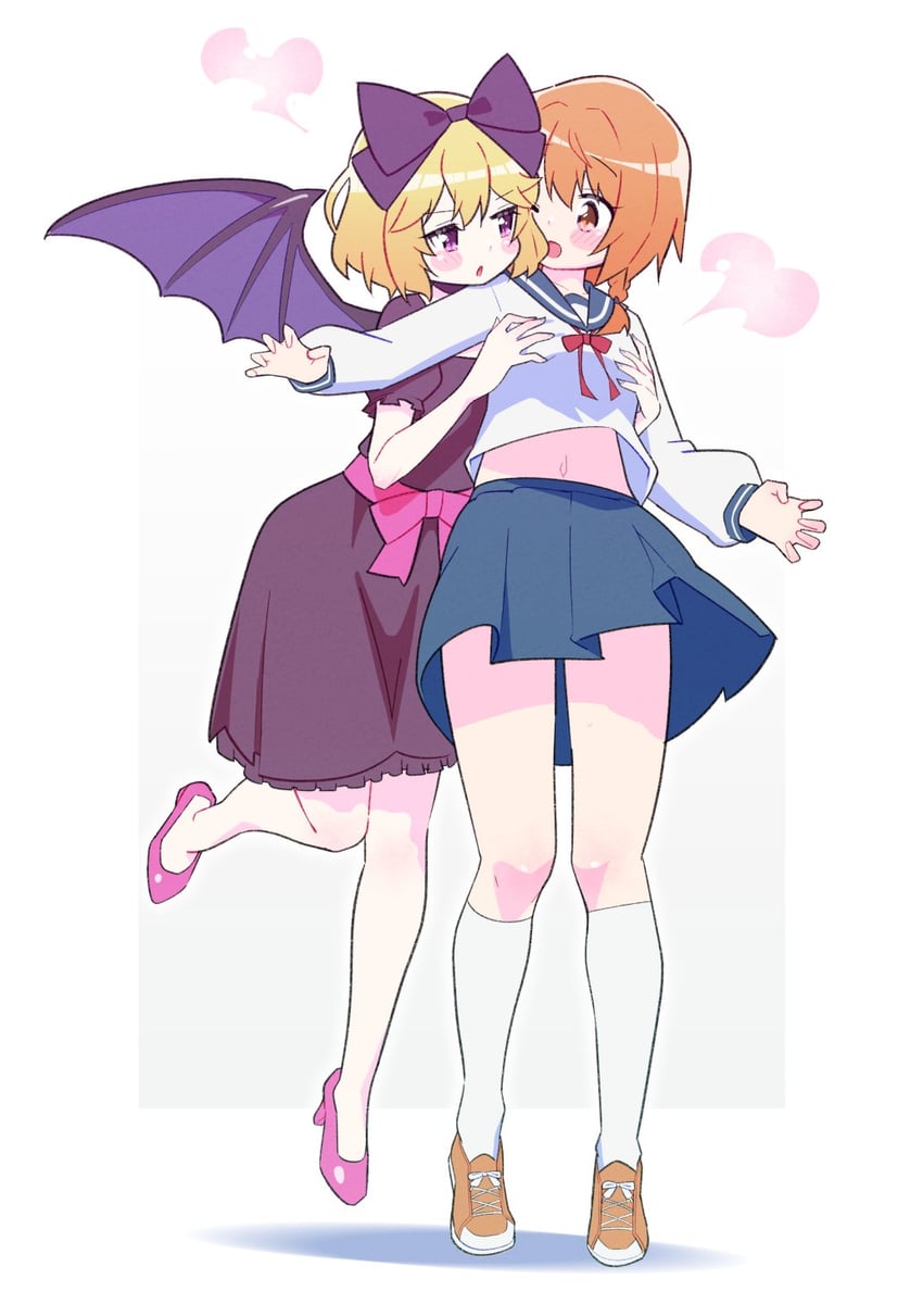 elly and natsuki hinata (tonari no kyuuketsuki-san) drawn by aly_(eshikidori)
