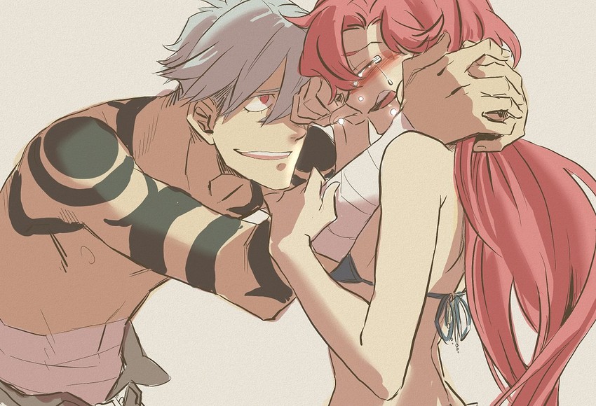 yoko littner and kamina (tengen toppa gurren lagann) drawn by katou_(hyaena)