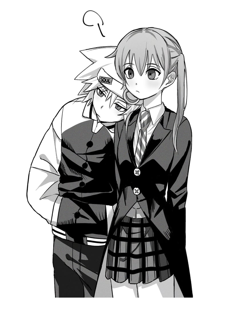 maka albarn and soul evans (soul eater) drawn by moka_533