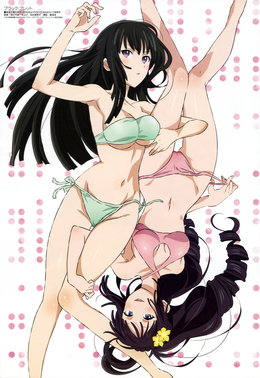 tendou kisara and shiba miori (megami magazine and 1 more) drawn by fukagawa_kazumi