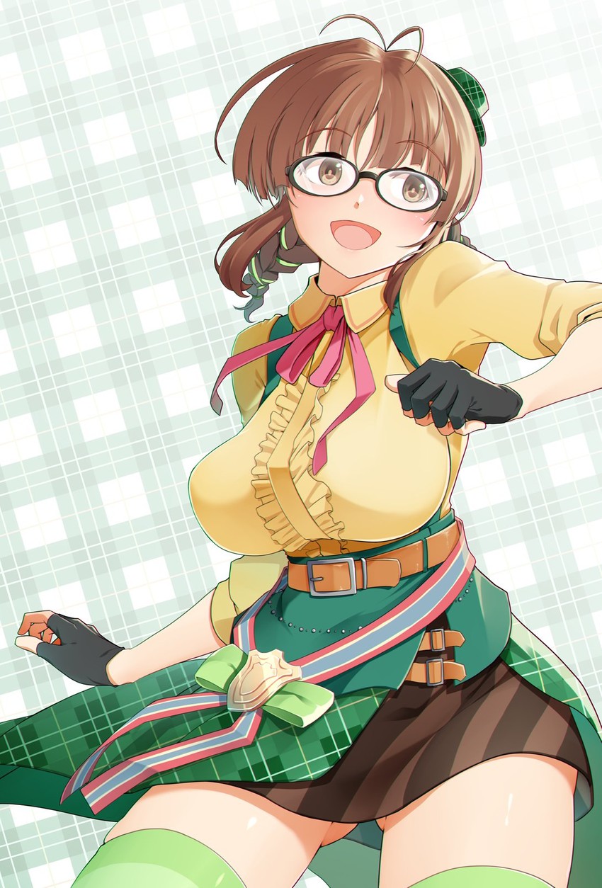 akizuki ritsuko (idolmaster and 1 more) drawn by hadaka_megane