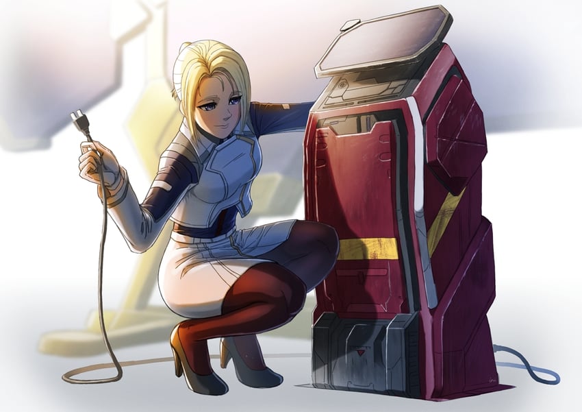 eleonora (xenoblade chronicles and 1 more) drawn by ini4illust