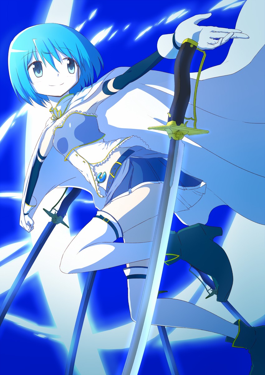 miki sayaka (mahou shoujo madoka magica) drawn by hisha_(imperial_crown)