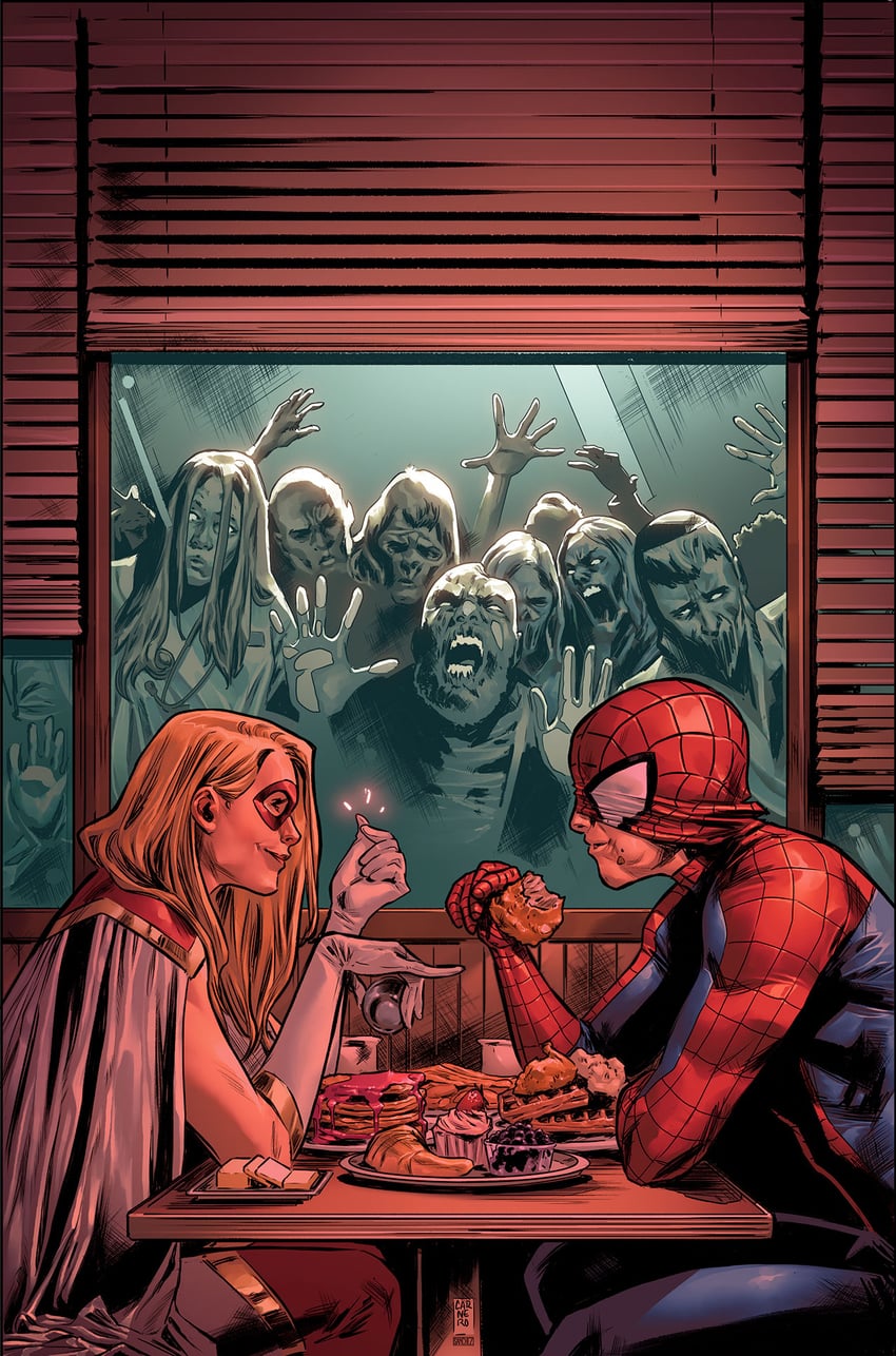 spider-man, star, and ripley ryan (marvel and 1 more) drawn by alejandro_sanchez and carmen_carnero