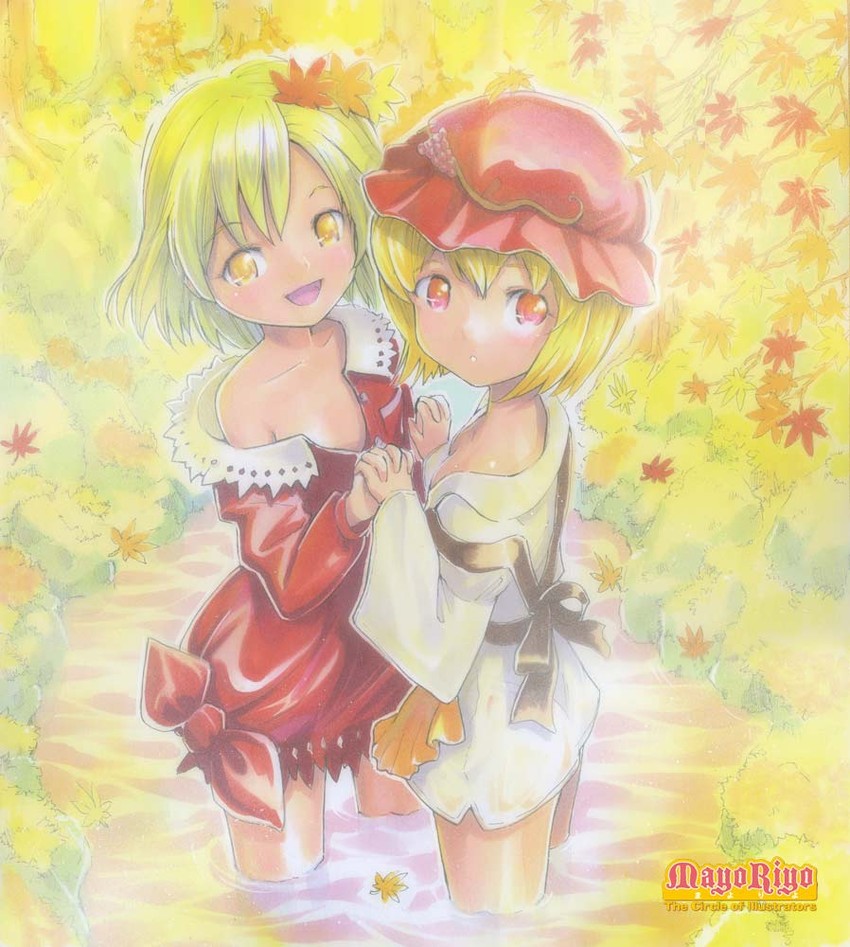 aki minoriko and aki shizuha (touhou) drawn by mayo_riyo