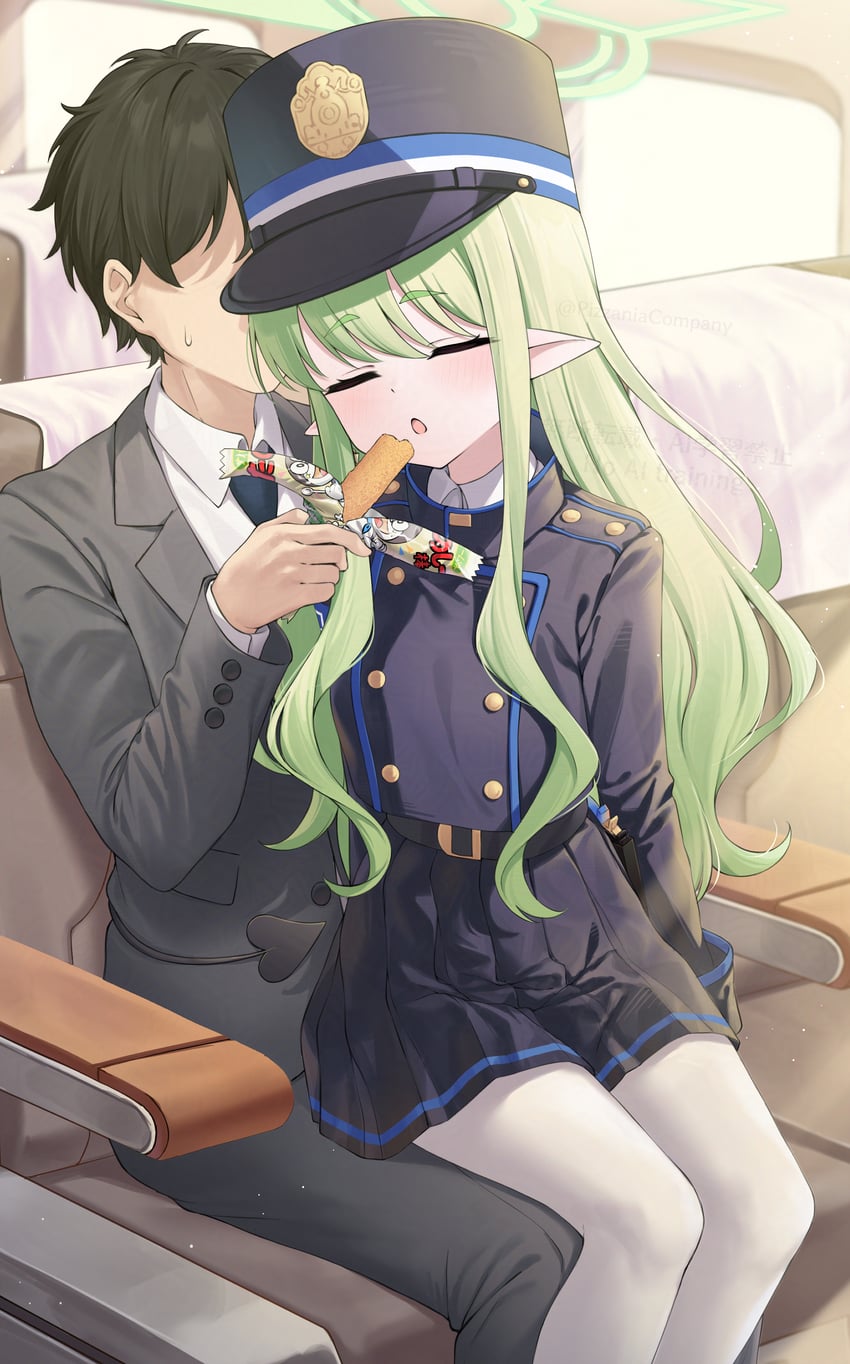 sensei and hikari (blue archive and 1 more) drawn by pizza_(pizzania_company)