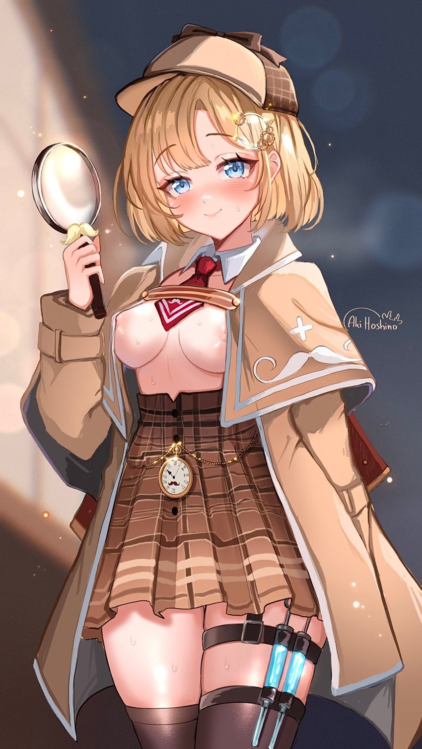 watson amelia (hololive and 1 more) drawn by aki_hoshino