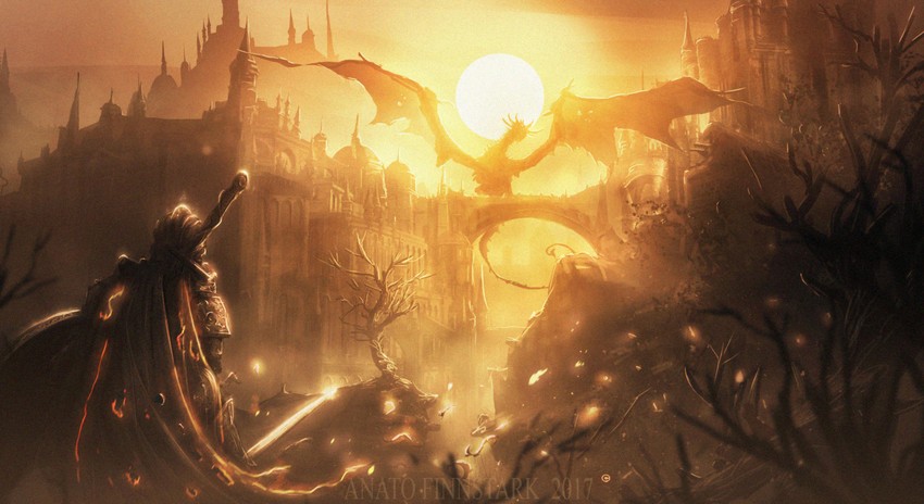 dark souls and 1 more drawn by anato_finnstark