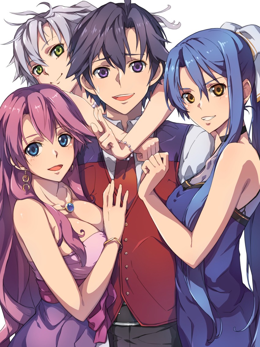 rean schwarzer, fie claussell, emma millstein, and laura s. arseid (eiyuu densetsu and 2 more) drawn by chiharu_(9654784)