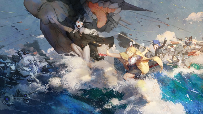 prinz eugen, re-class battleship, battleship princess, kako, nelson, and 9 more (kantai collection) drawn by ye_fan