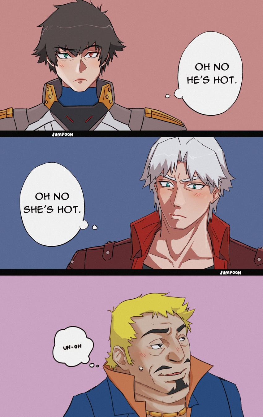 dante, lady, and enzo (devil may cry) drawn by jumpoon