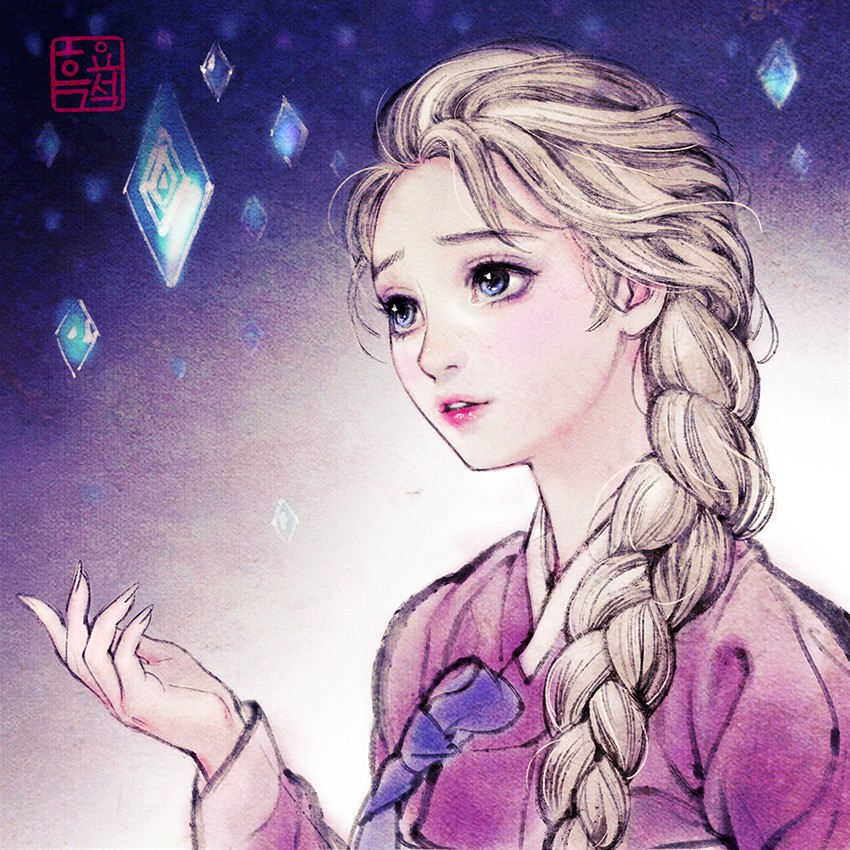 elsa (frozen and 1 more) drawn by nayoung_wooh