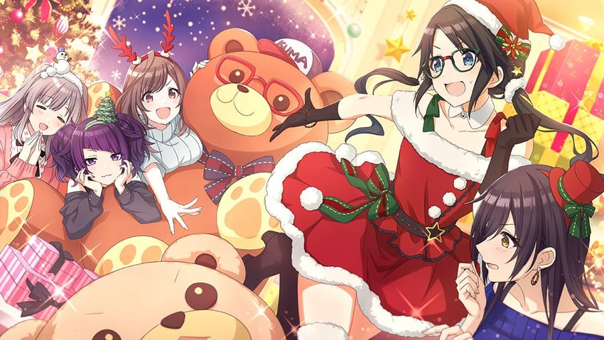shirase sakuya, tsukioka kogane, tanaka mamimi, yukoku kiriko, and mitsumine yuika (idolmaster and 1 more)