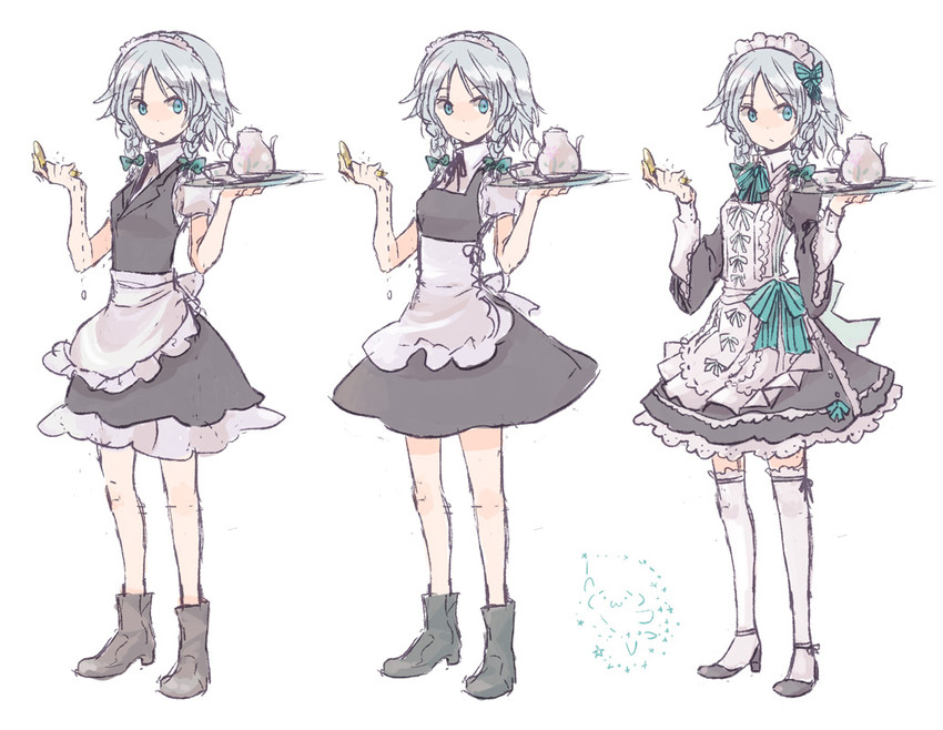 izayoi sakuya (touhou and 1 more) drawn by kintaro
