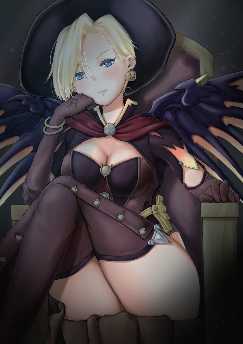 mercy and witch mercy (overwatch and 1 more) drawn by agnamore