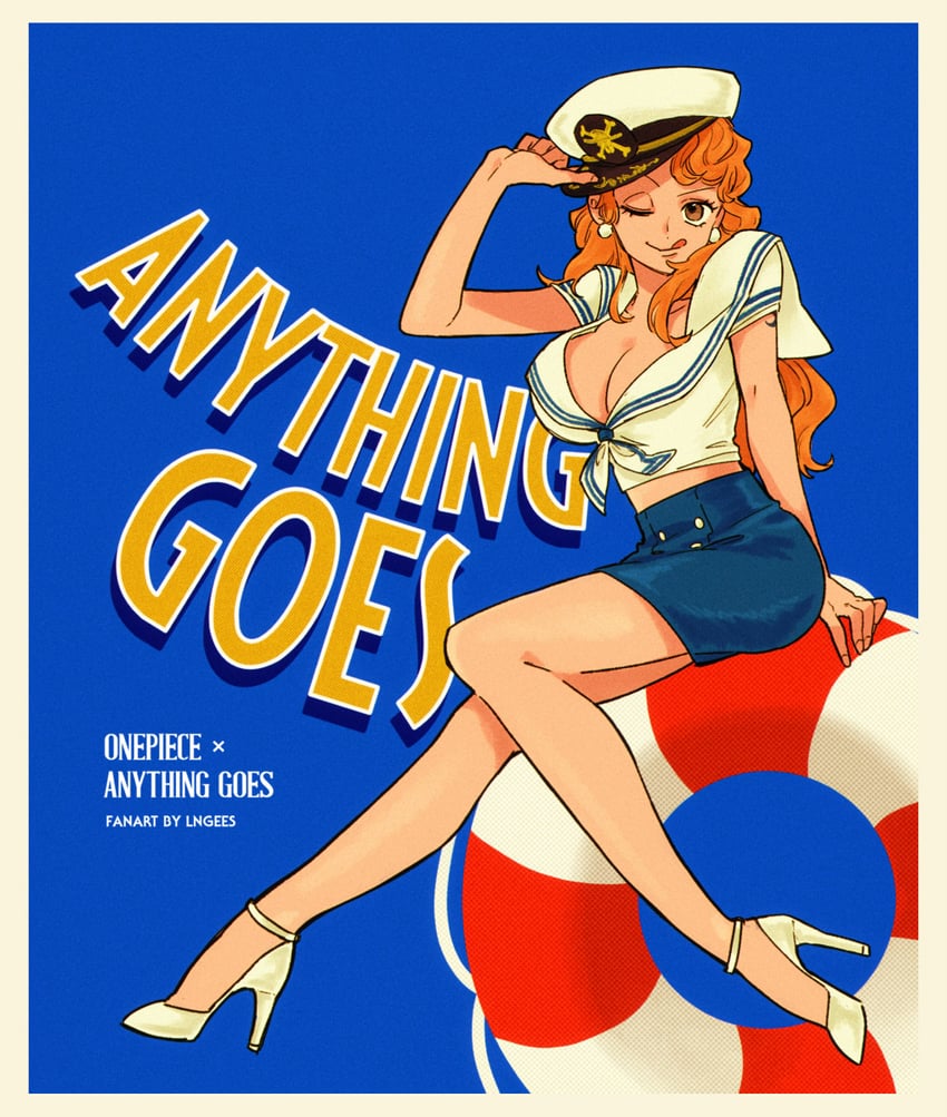 nami (one piece and 1 more) drawn by lngees