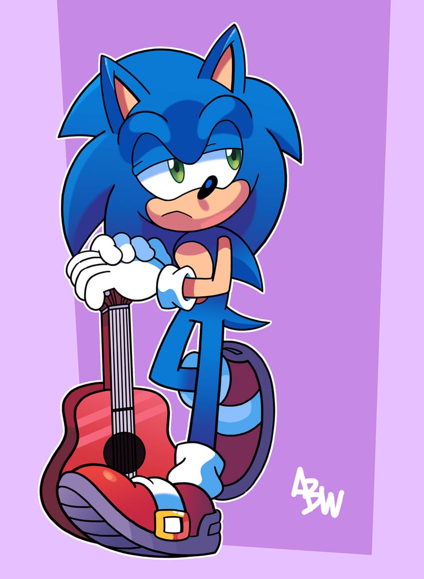 sonic the hedgehog (sonic and 1 more) drawn by azure_blue_world