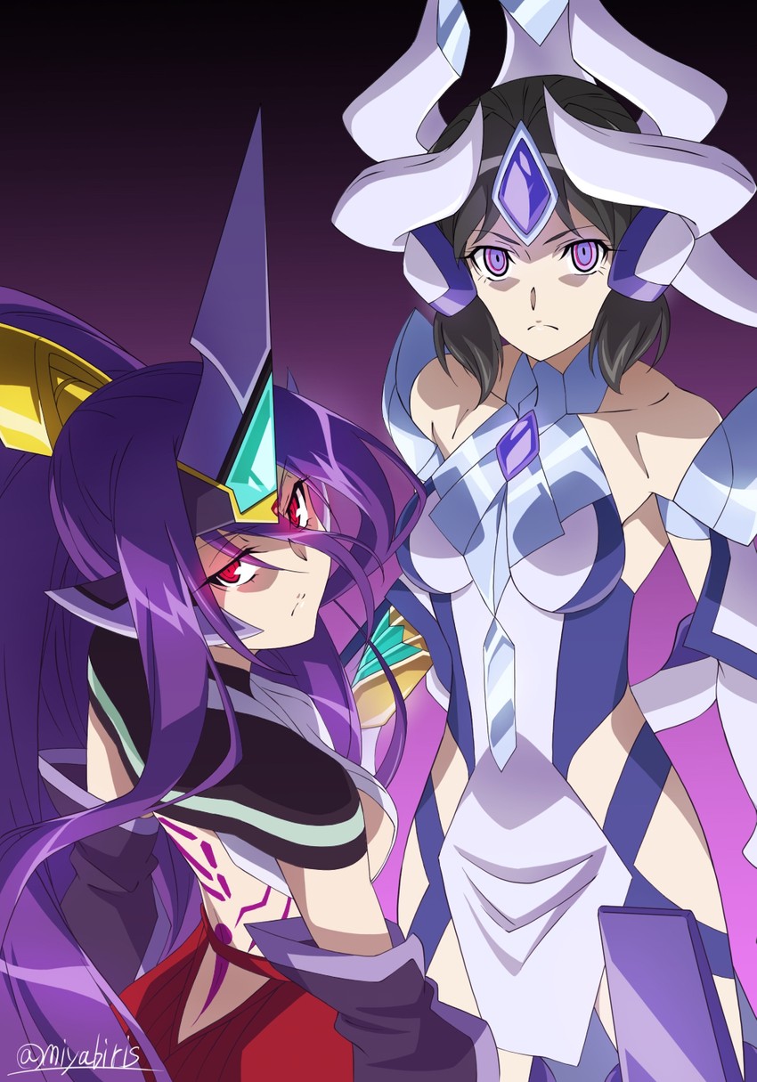 kohinata miku, mikado, and shem-ha (blazblue and 1 more) drawn by miyabi_mt-b