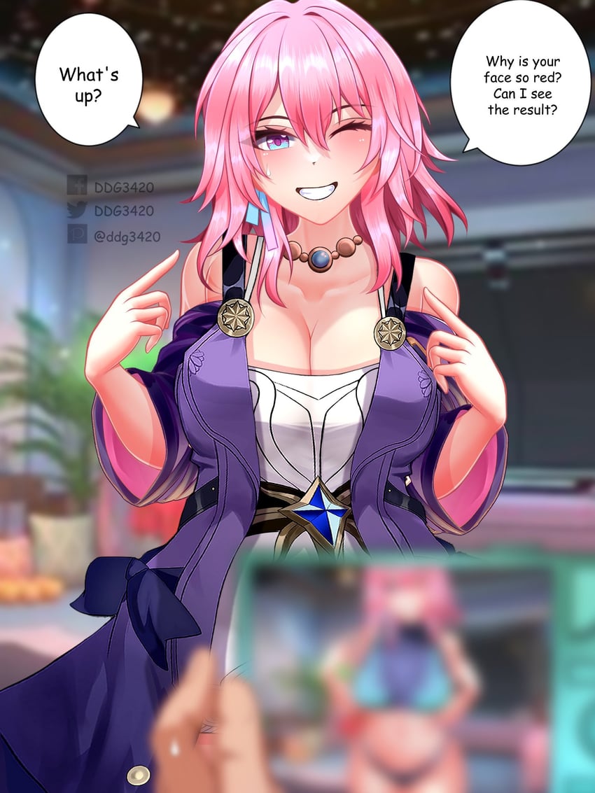 trailblazer, march 7th, caelus, and cyrene (honkai and 1 more) drawn by d.d.g_(ddg3420)