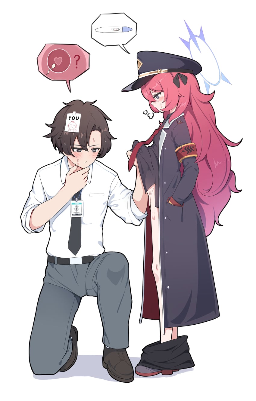 sensei, doodle sensei, and iroha (blue archive and 1 more) drawn by gro_(lee145879)