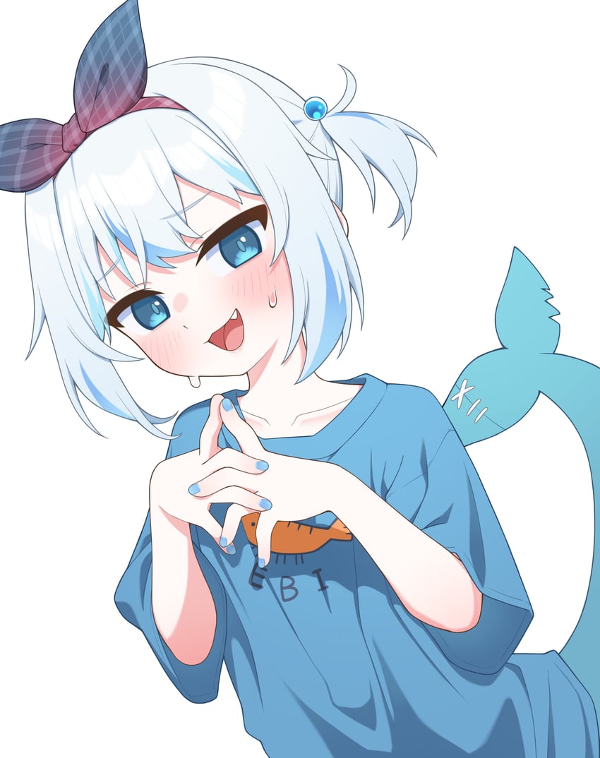 gawr gura and ebi-chan (hololive and 1 more) drawn by ugaaaa1