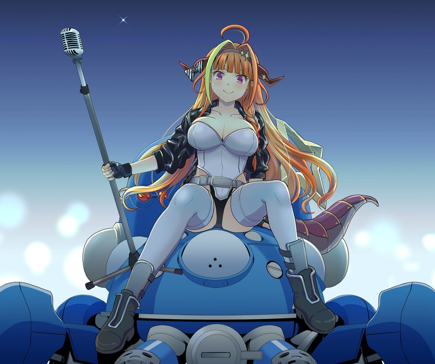 kiryu coco, kusanagi motoko, and tachikoma (hololive and 2 more) drawn by haniwa_(leaf_garden)