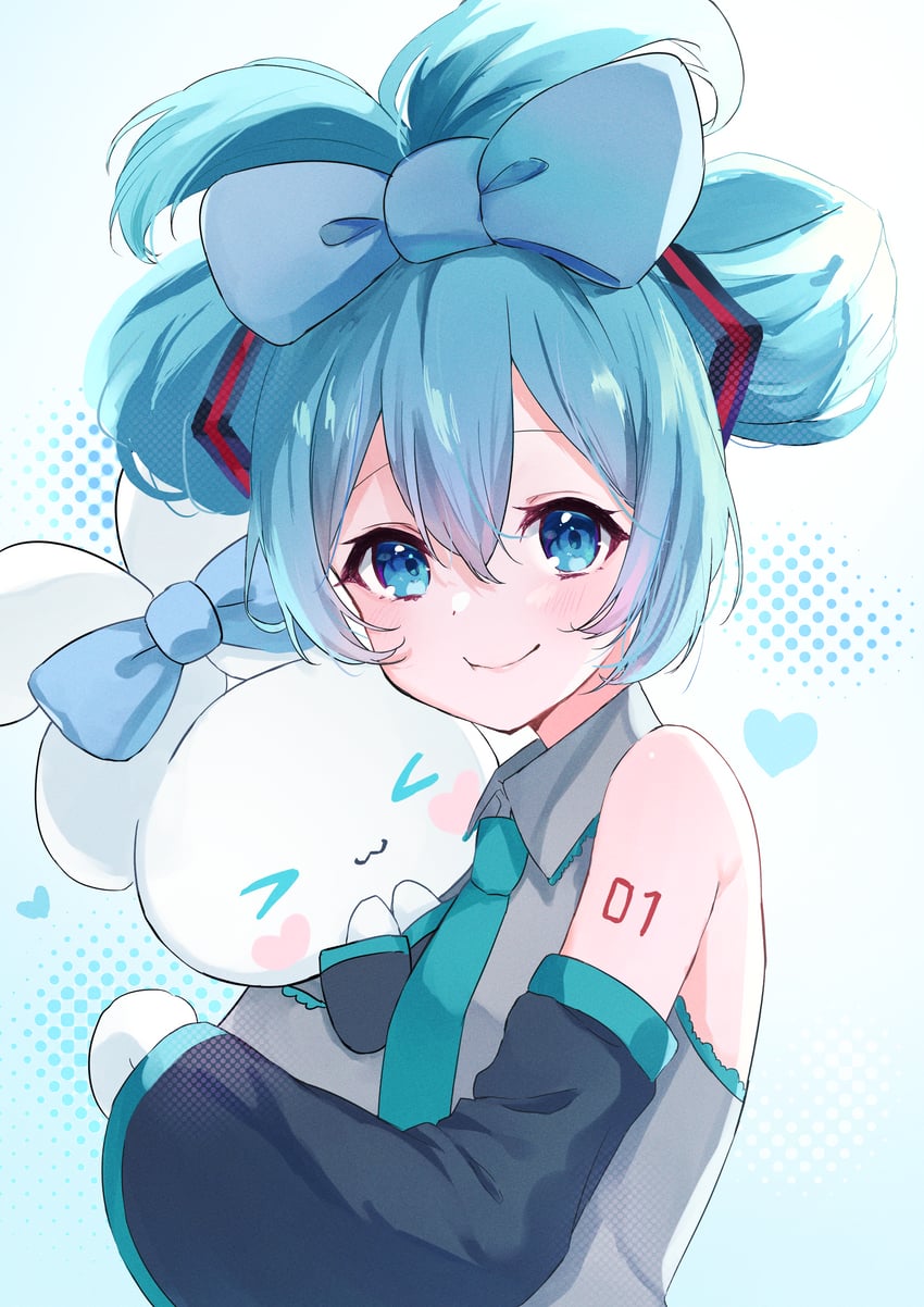 hatsune miku, cinnamoroll, and cinnamiku (vocaloid and 2 more) drawn by ayatsuki_hina
