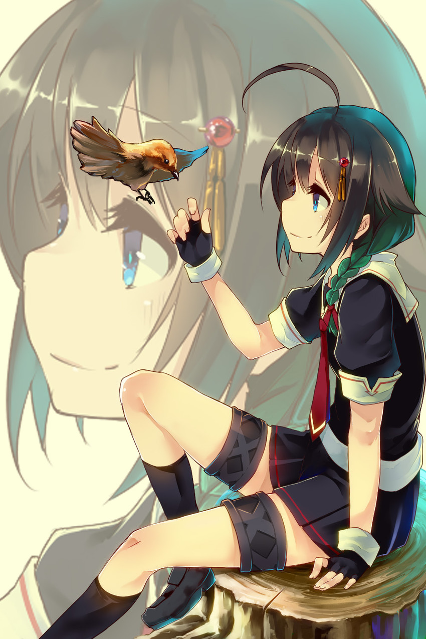 shigure and shigure kai ni (kantai collection) drawn by chig