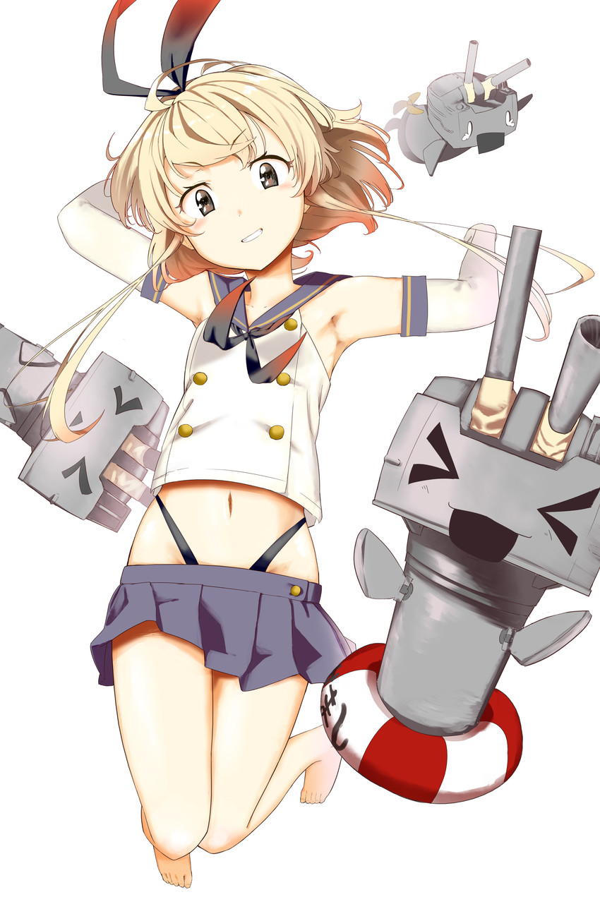 shimakaze and rensouhou-chan (kantai collection) drawn by poligon_(046)
