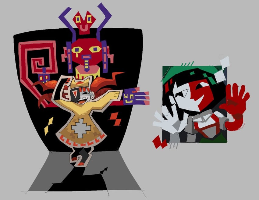 ena, salesperson ena, and taski maiden (yume nikki and 2 more) drawn by bajinns