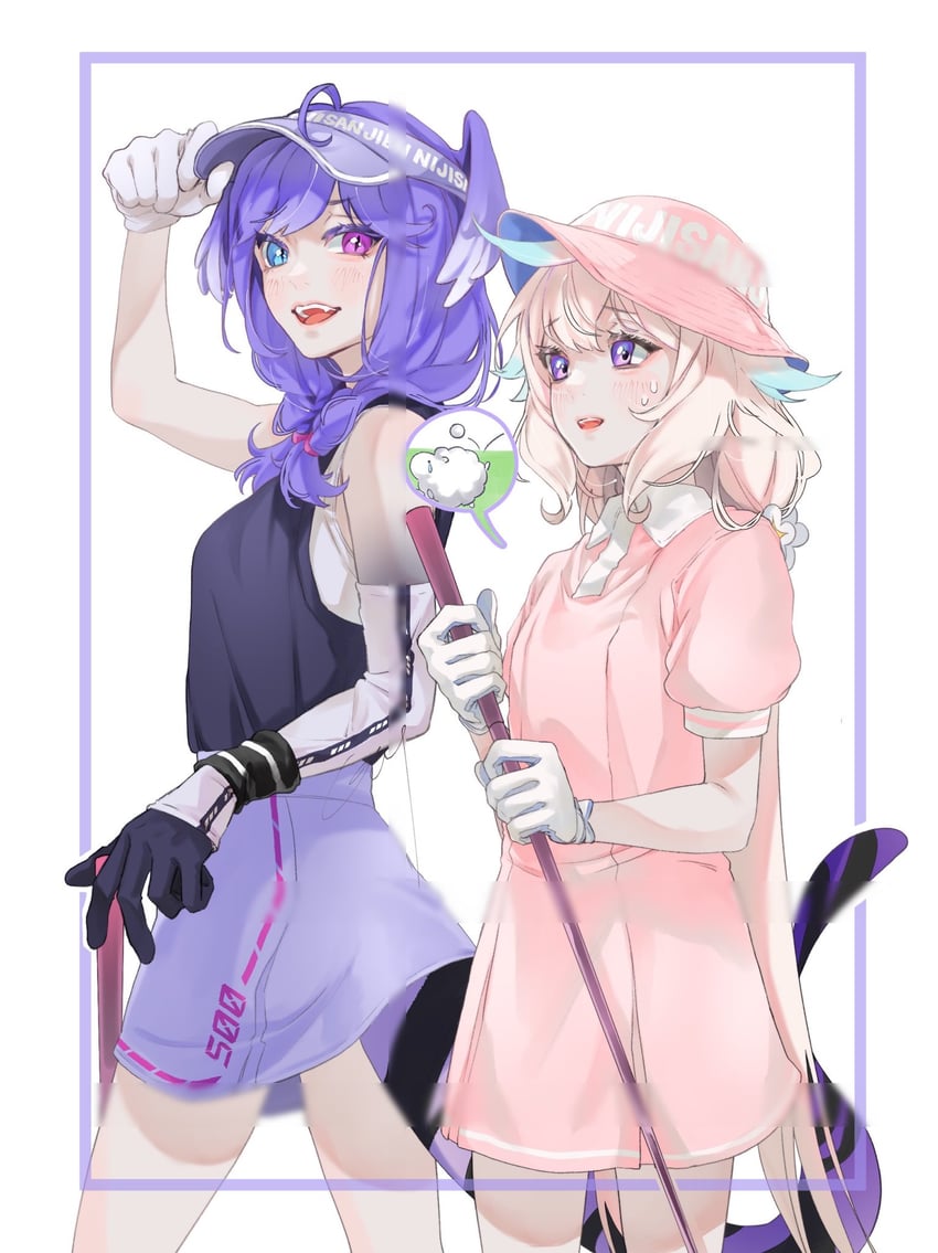 selen tatsuki and enna alouette (nijisanji and 1 more) drawn by danapurple86