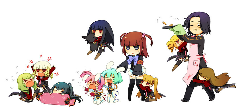 ushiromiya ange, mammon, lucifer, chiester410, asmodeus, and 6 more (umineko no naku koro ni) drawn by meimone