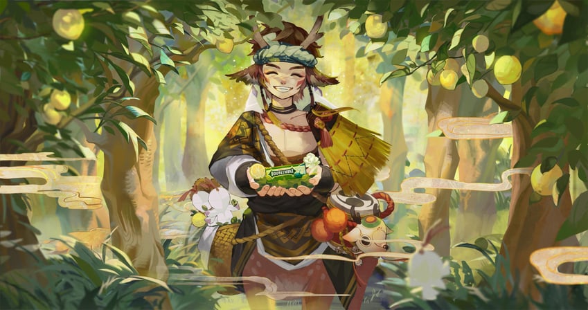 shishio (onmyoji and 1 more) drawn by qingpu_liang