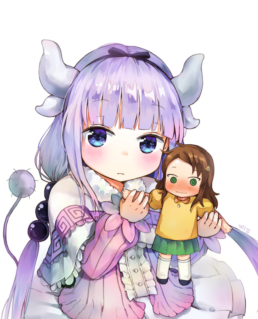 kanna kamui and saikawa riko (kobayashi-san chi no maidragon) drawn by kkrin1013
