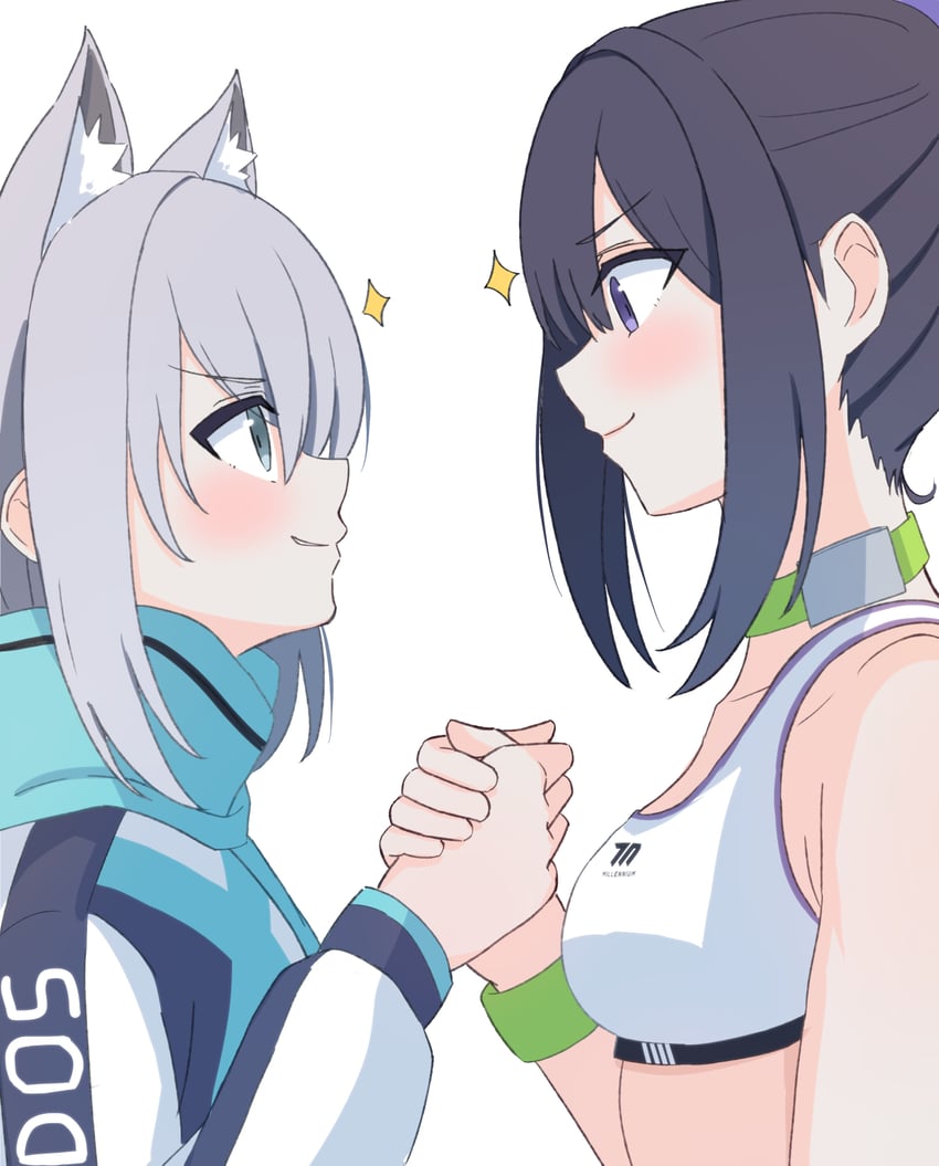 shiroko and sumire (blue archive) drawn by karon_(karon_cha)