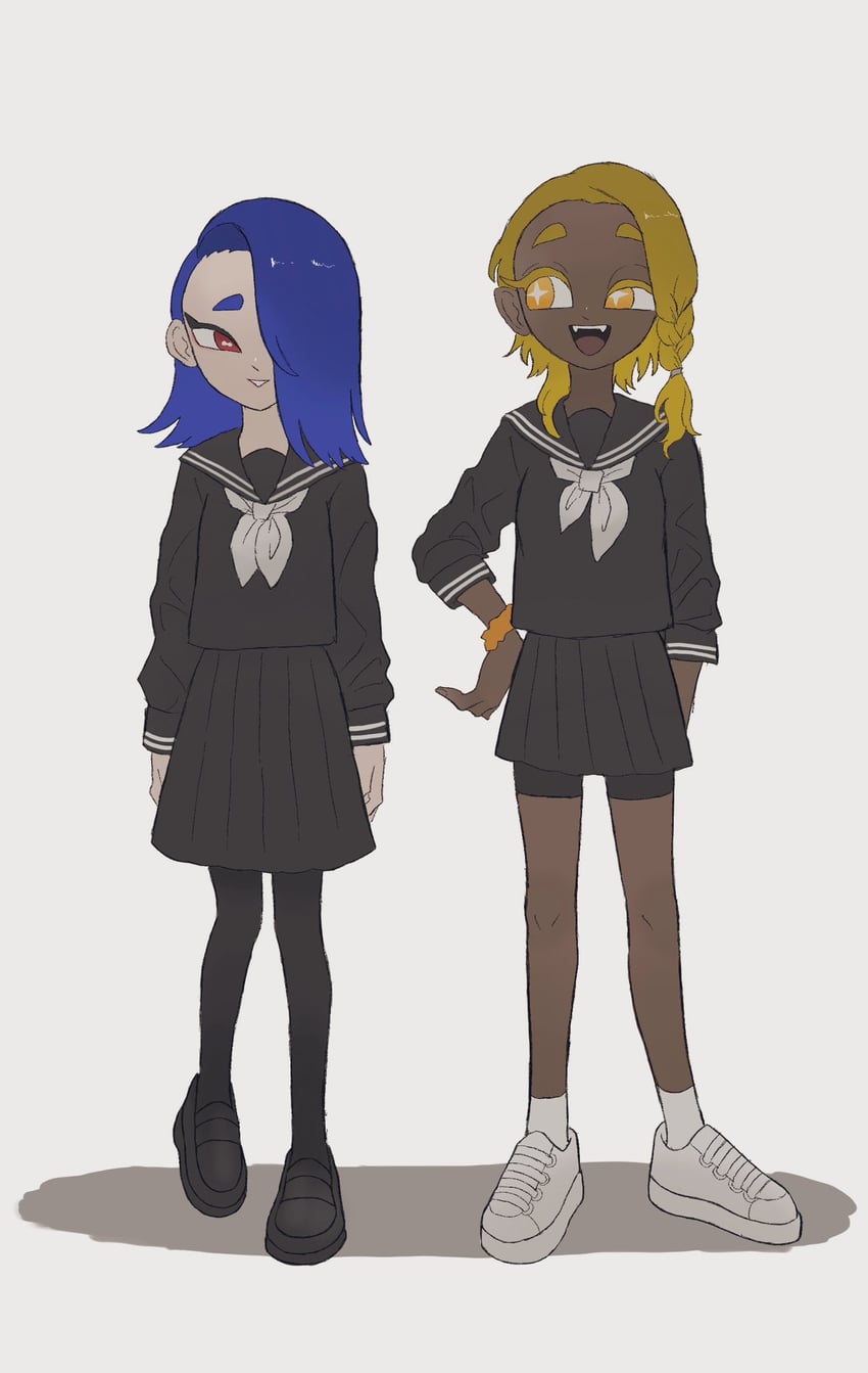 shiver and frye (splatoon and 1 more) drawn by kokei_hakai