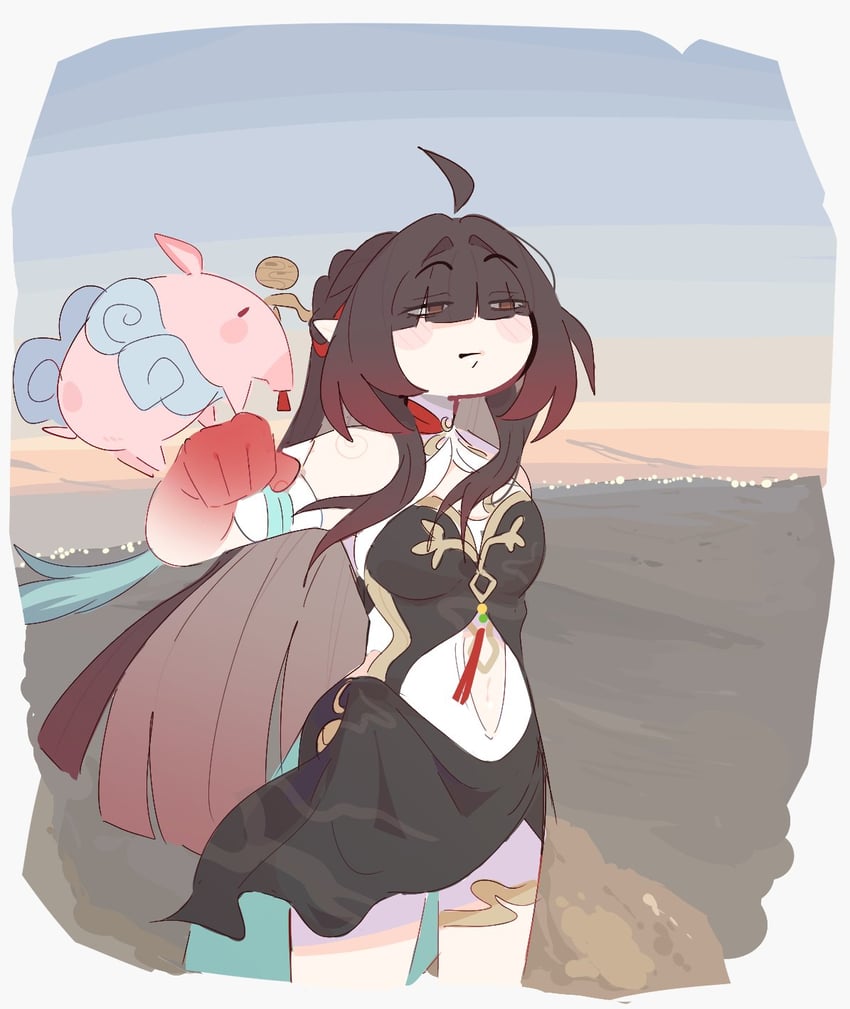 lingsha and tuskpir (honkai and 1 more) drawn by unfamousradish