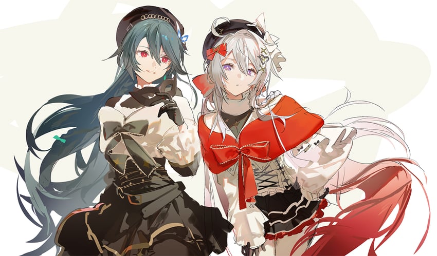 kiana kaslana and vita (honkai and 1 more) drawn by o0oherb