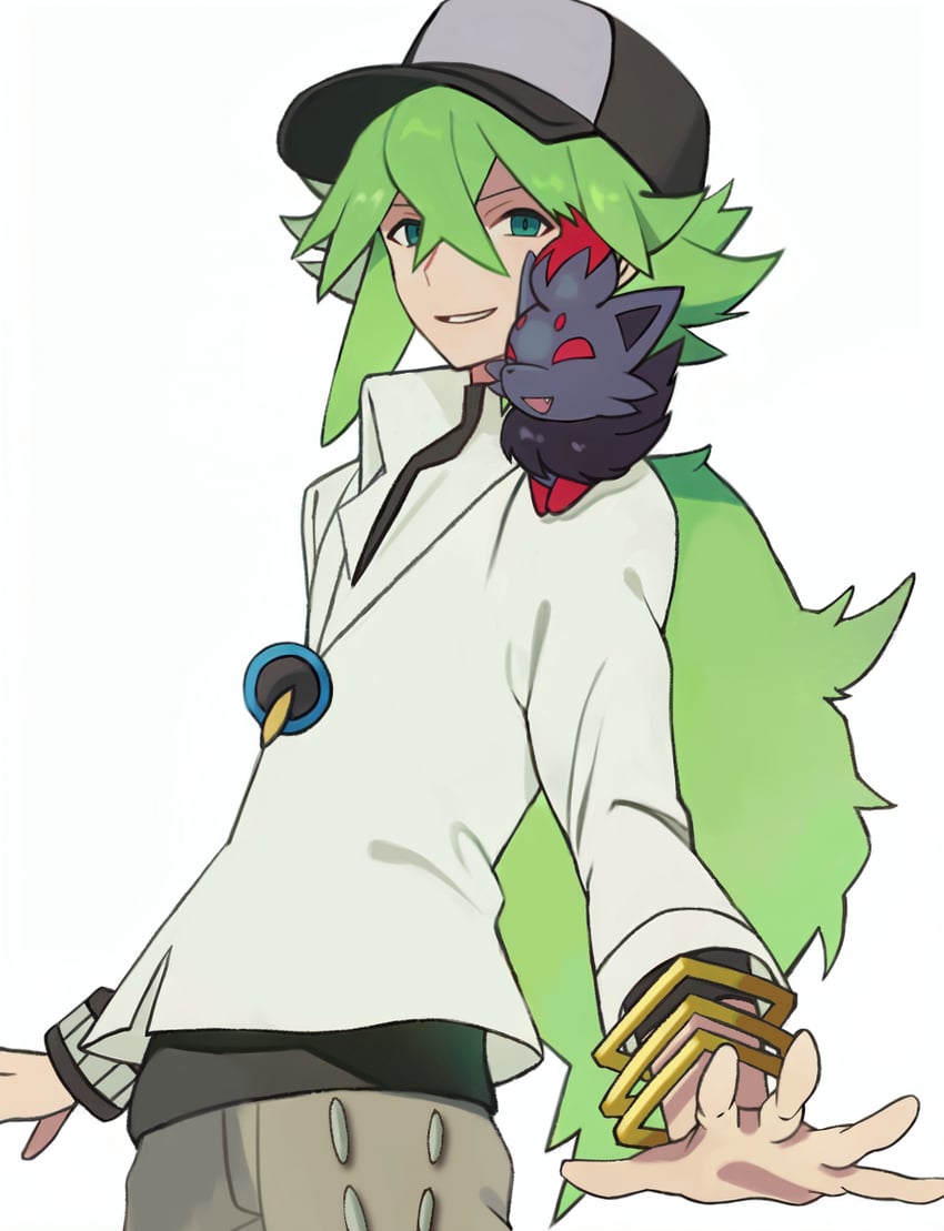 n and zorua (pokemon and 1 more) drawn by zero_(sleepy_meltan)