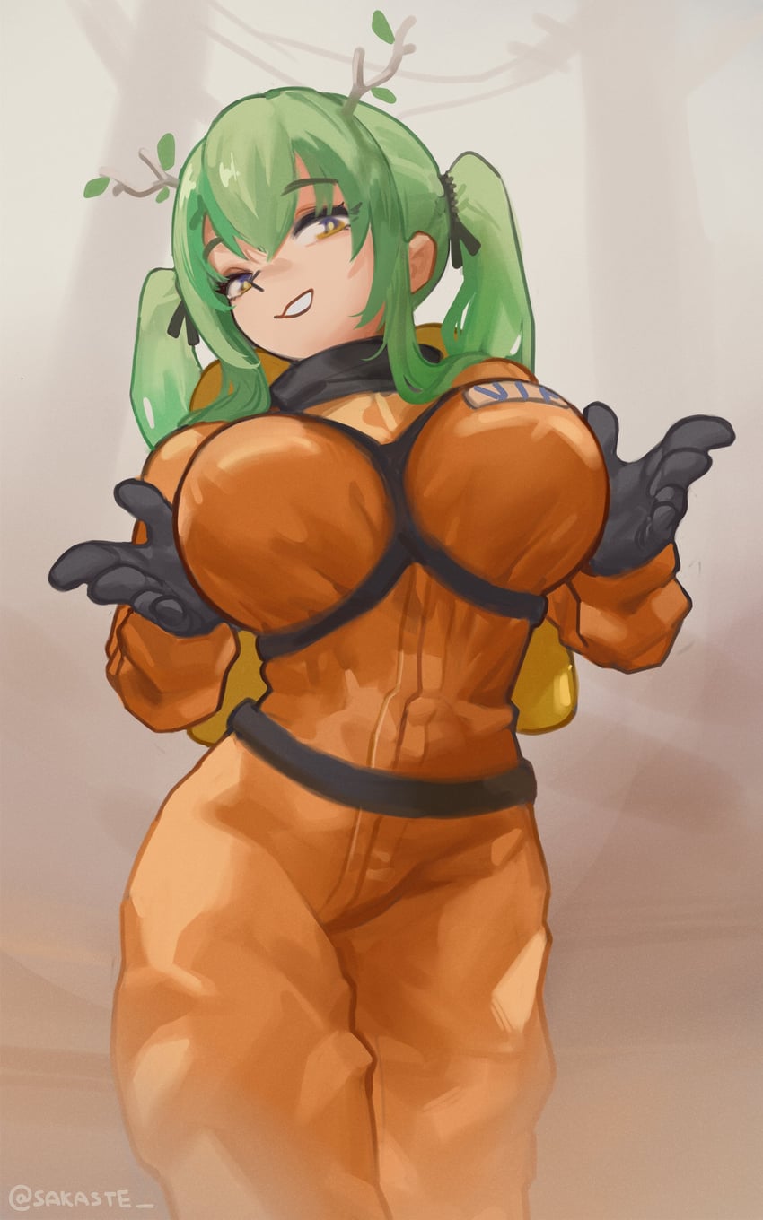 ceres fauna and worker (hololive and 2 more) drawn by sakaste