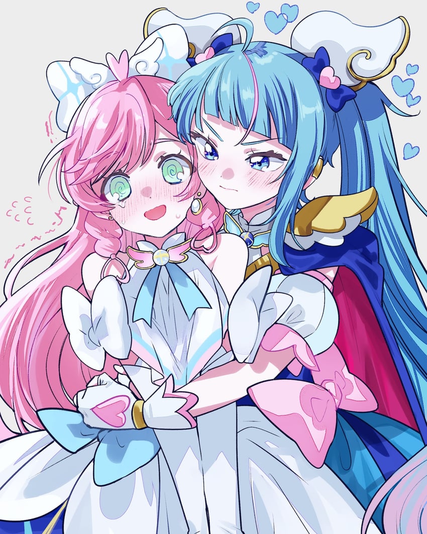 sora harewataru, nijigaoka mashiro, cure sky, and cure prism (precure and 1 more) drawn by asako_(itiba)