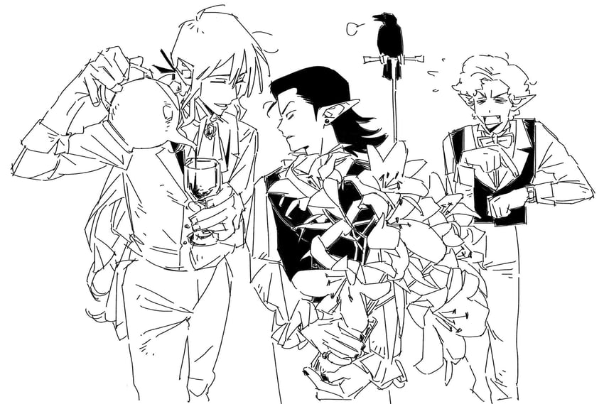 astarion, cazador szarr, and vellioth (dungeons & dragons and 2 more) drawn by whxqxqaaa!