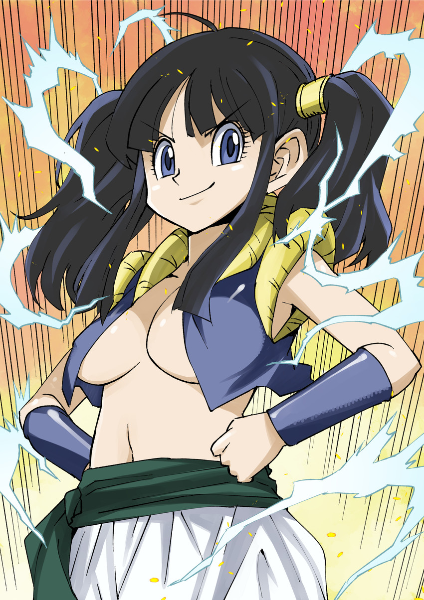 chi-chi and videl (original and 1 more) drawn by muramasa_mikado